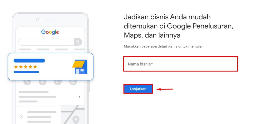 cara menambahkan lokasi google maps - masukkan nama bisnis
