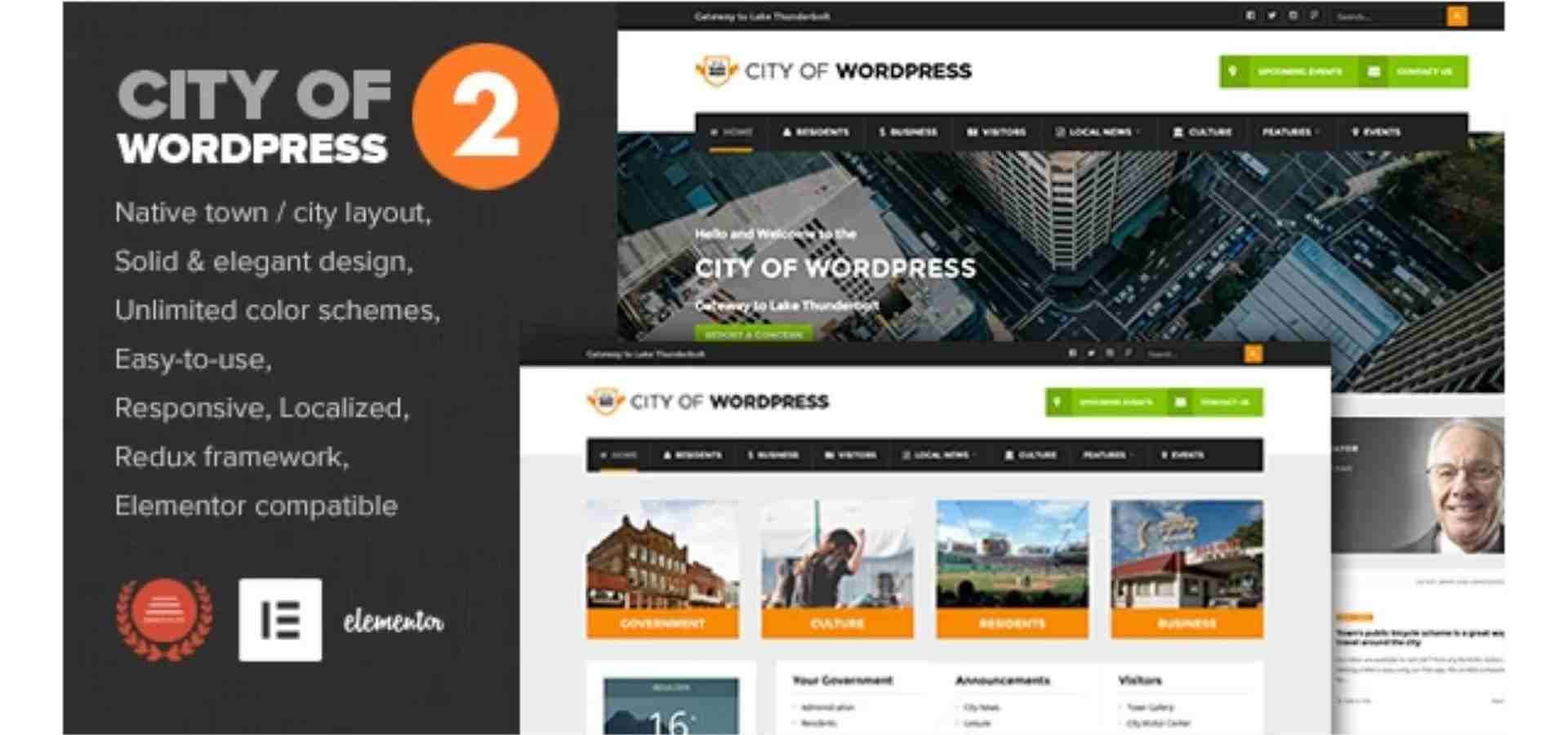 download tema wordpress pemerintah - city of wp