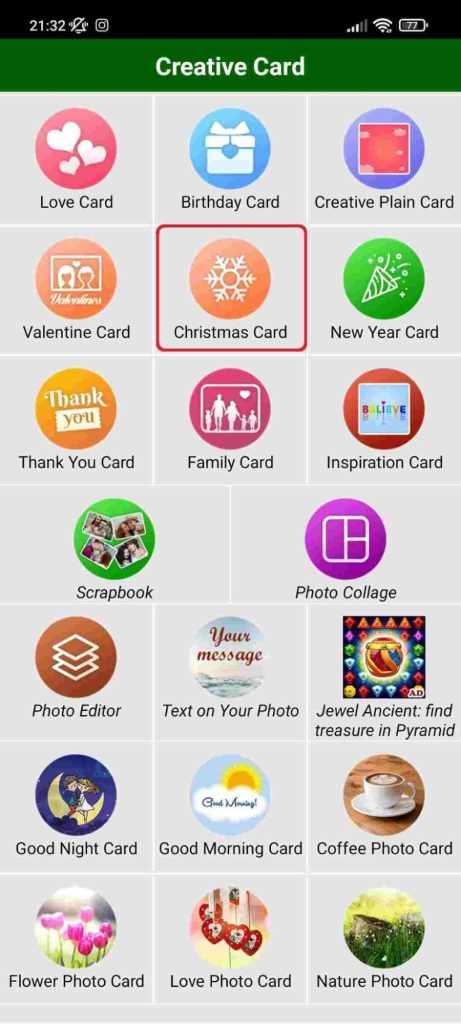 aplikasi untuk membuat kartu ucapan - creative card