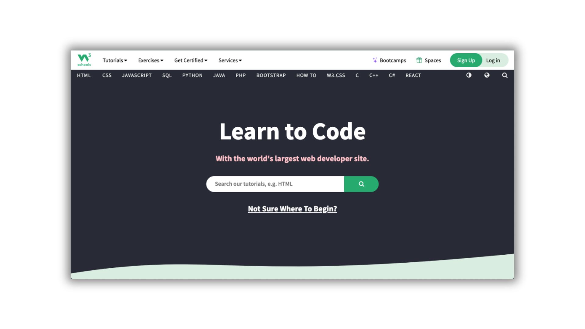 website belajar coding - w3schools