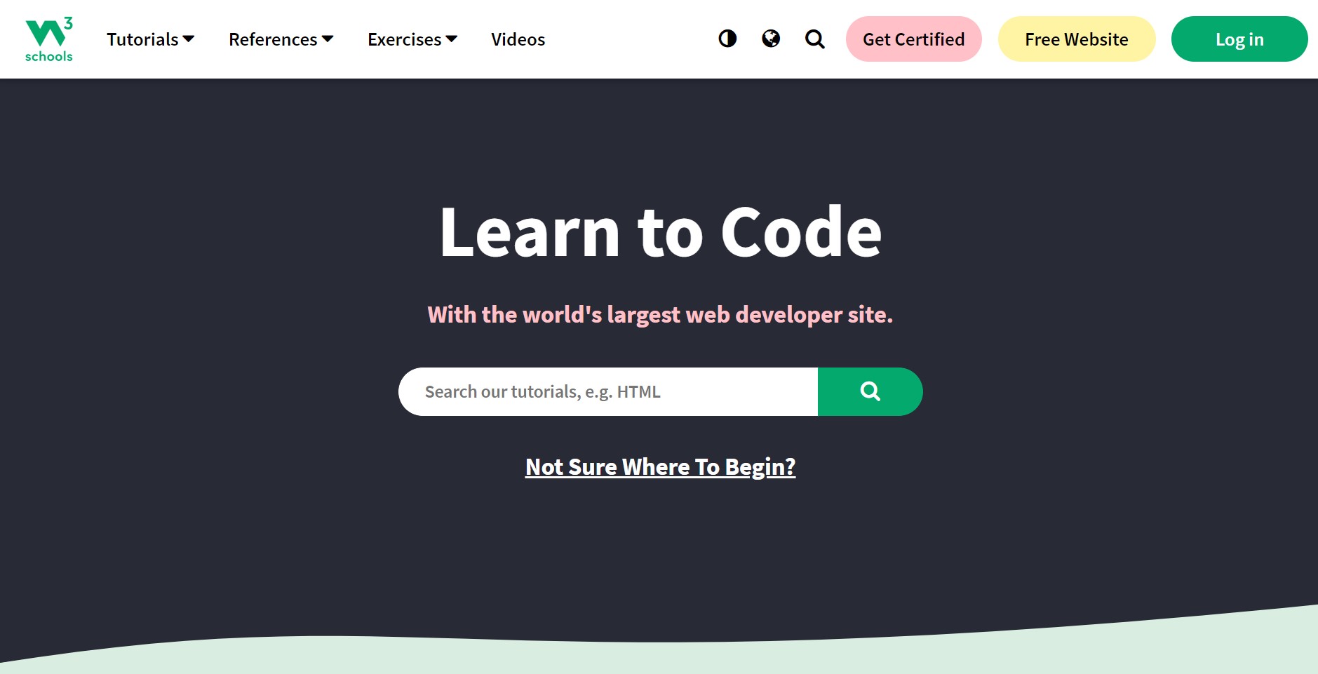 website belajar coding - w3schools
