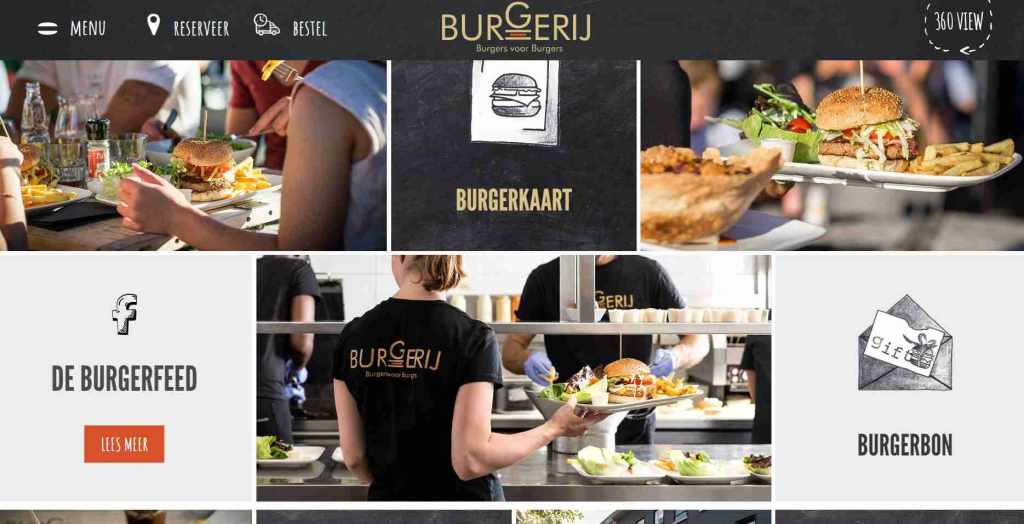 contoh website restoran burgerij