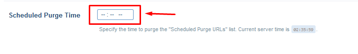 scheduled purge time