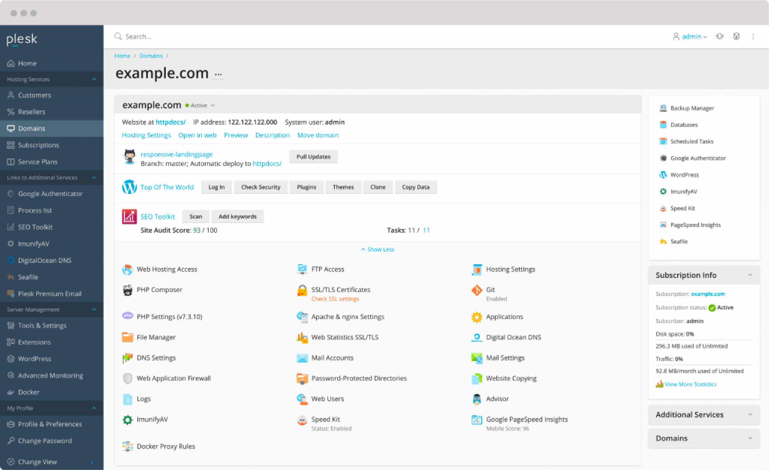 jenis jenis control panel hosting - plesk