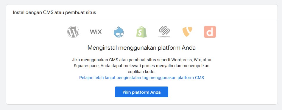 instalasi dengan cms builder
