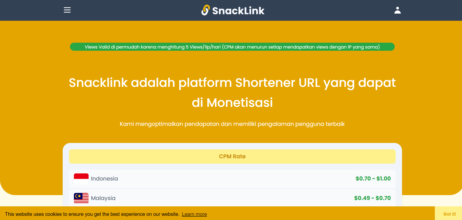 website penghasil uang - snacklink