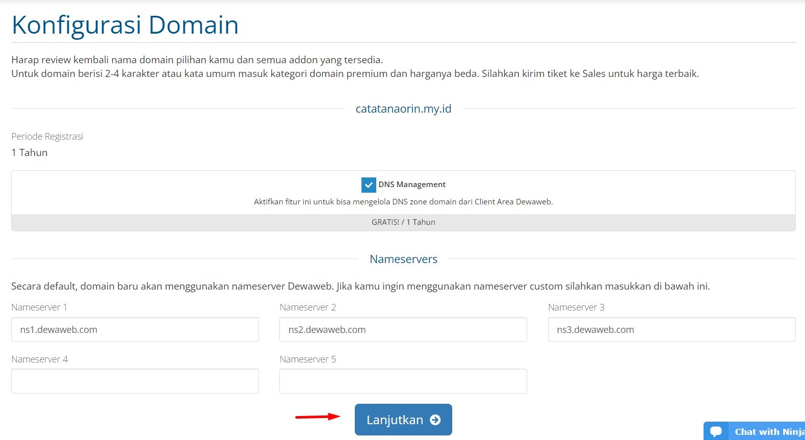 konfigurasi domain