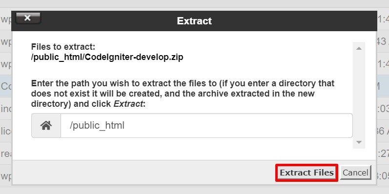 extract files