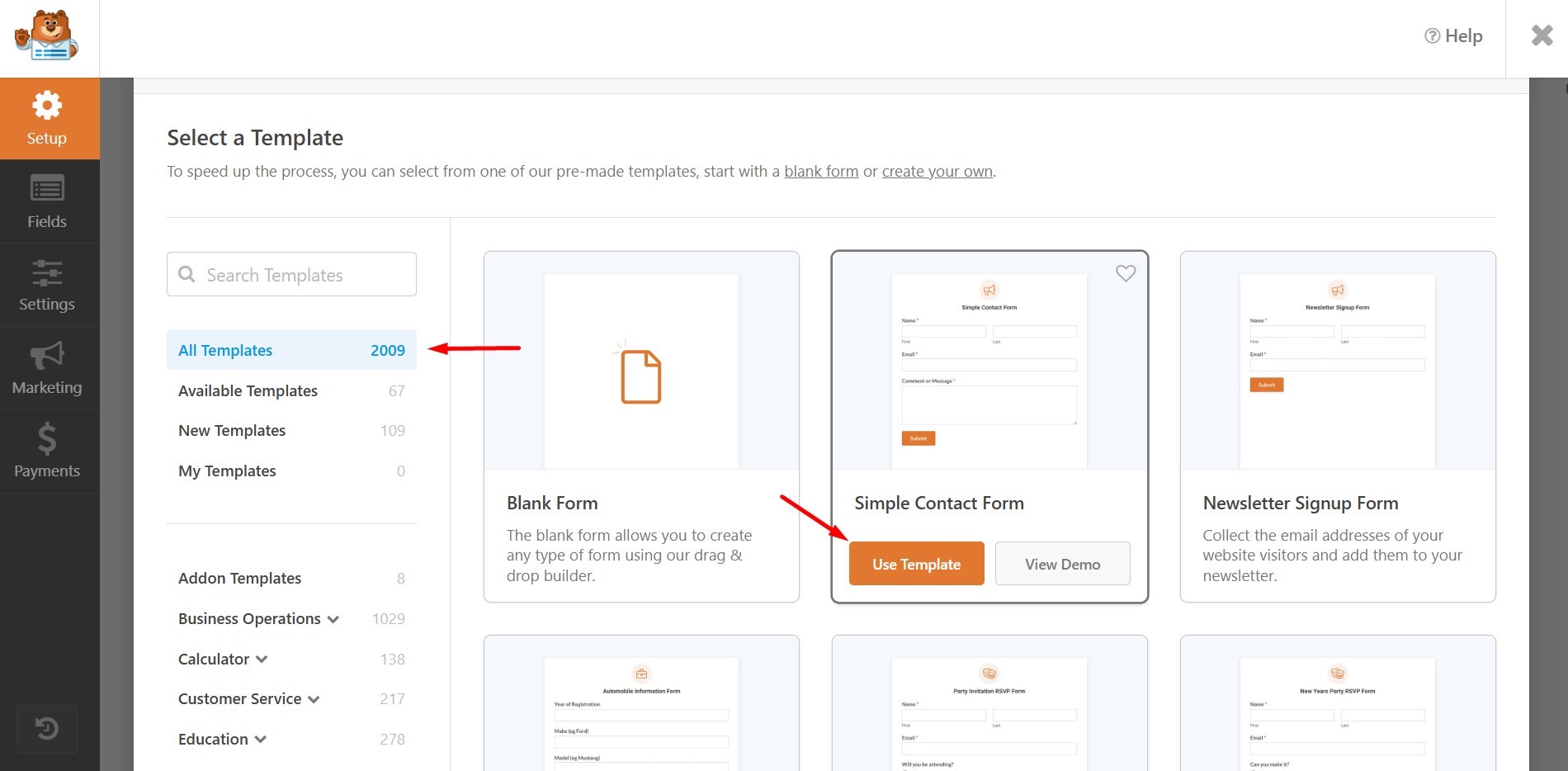 gunakan template untuk membuat halaman kontak kami website