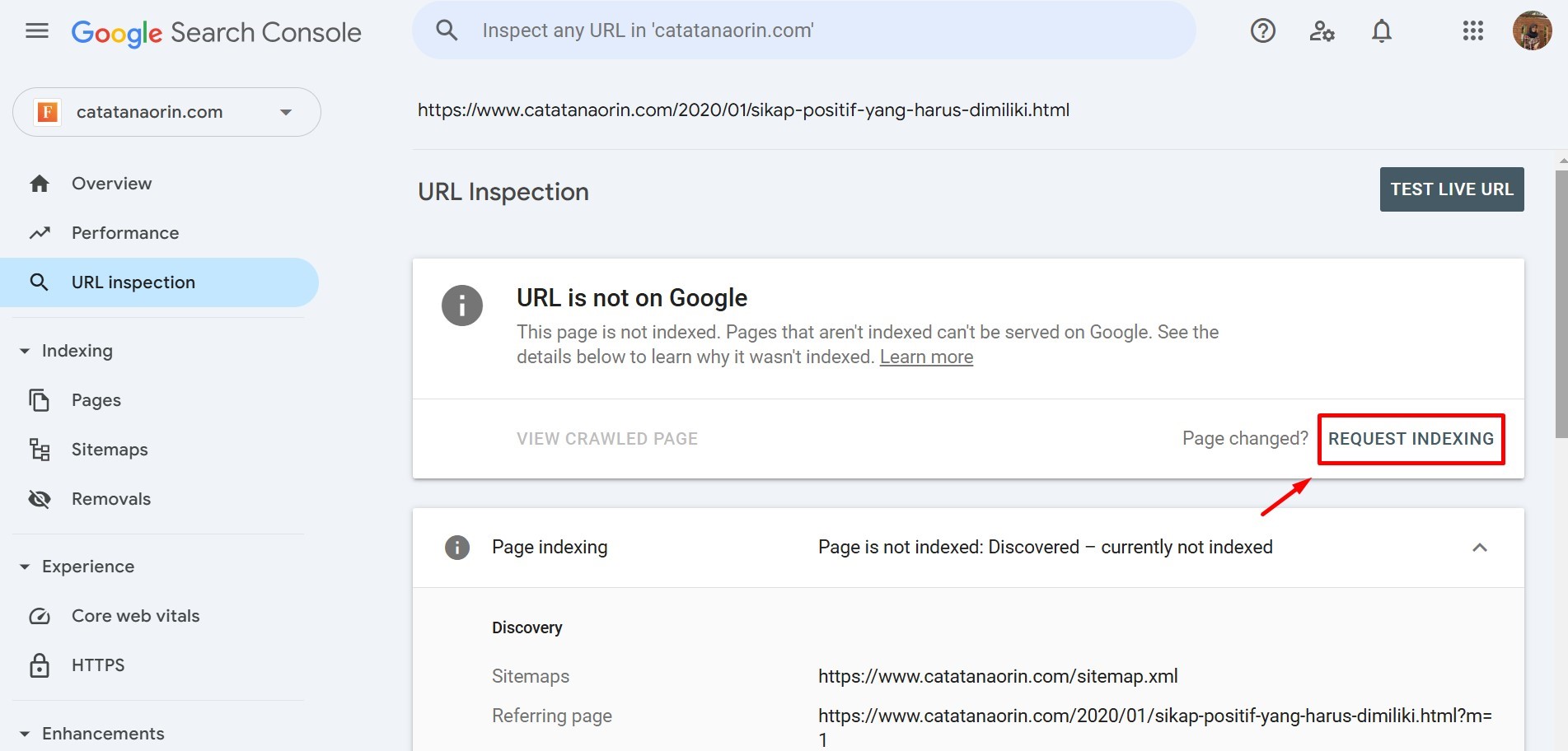 indexing adalah - cara request index ke google