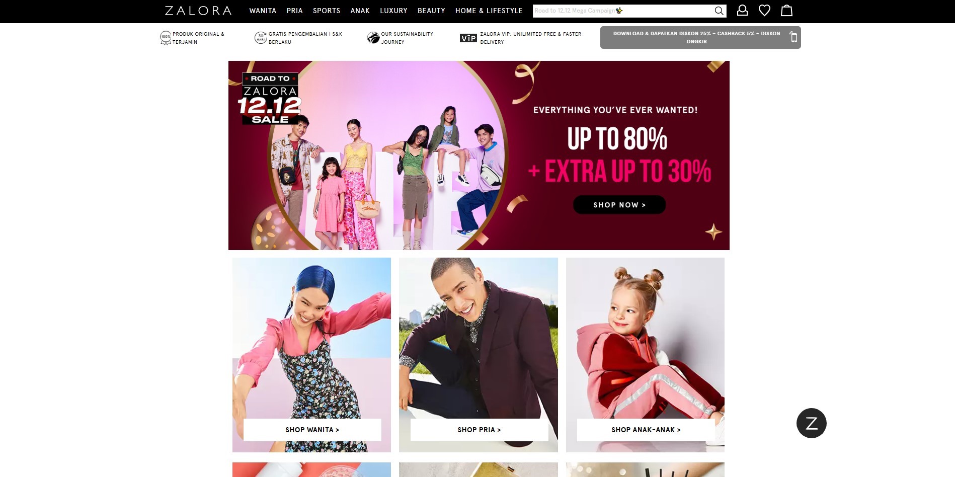 website zalora