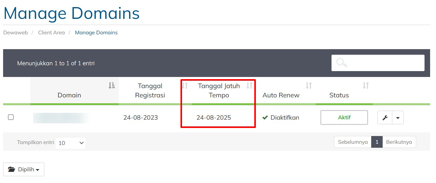 lihat di menu managed domain